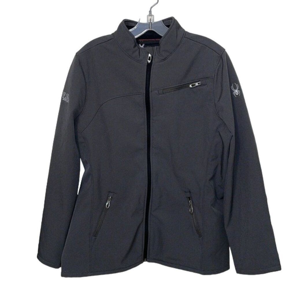 Spyder Womens Grey Transport Softshell Jacket Size Large Bank of England Mtg
